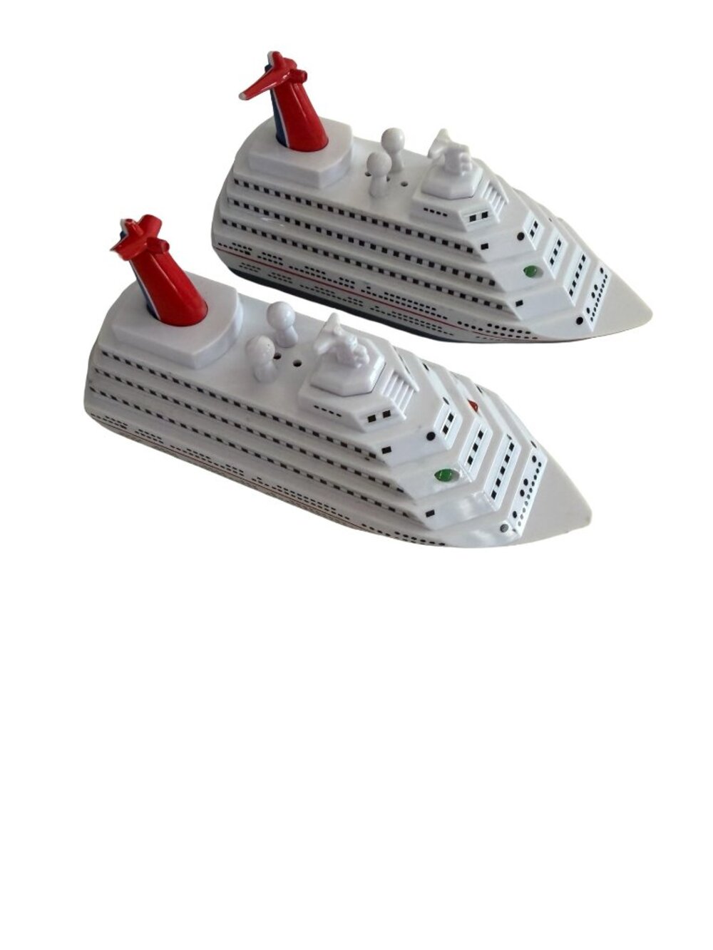 Carnival Cruise Ship Pull Back Toy Lot of 2 Light Up Horn Sound Ships Broken Fin